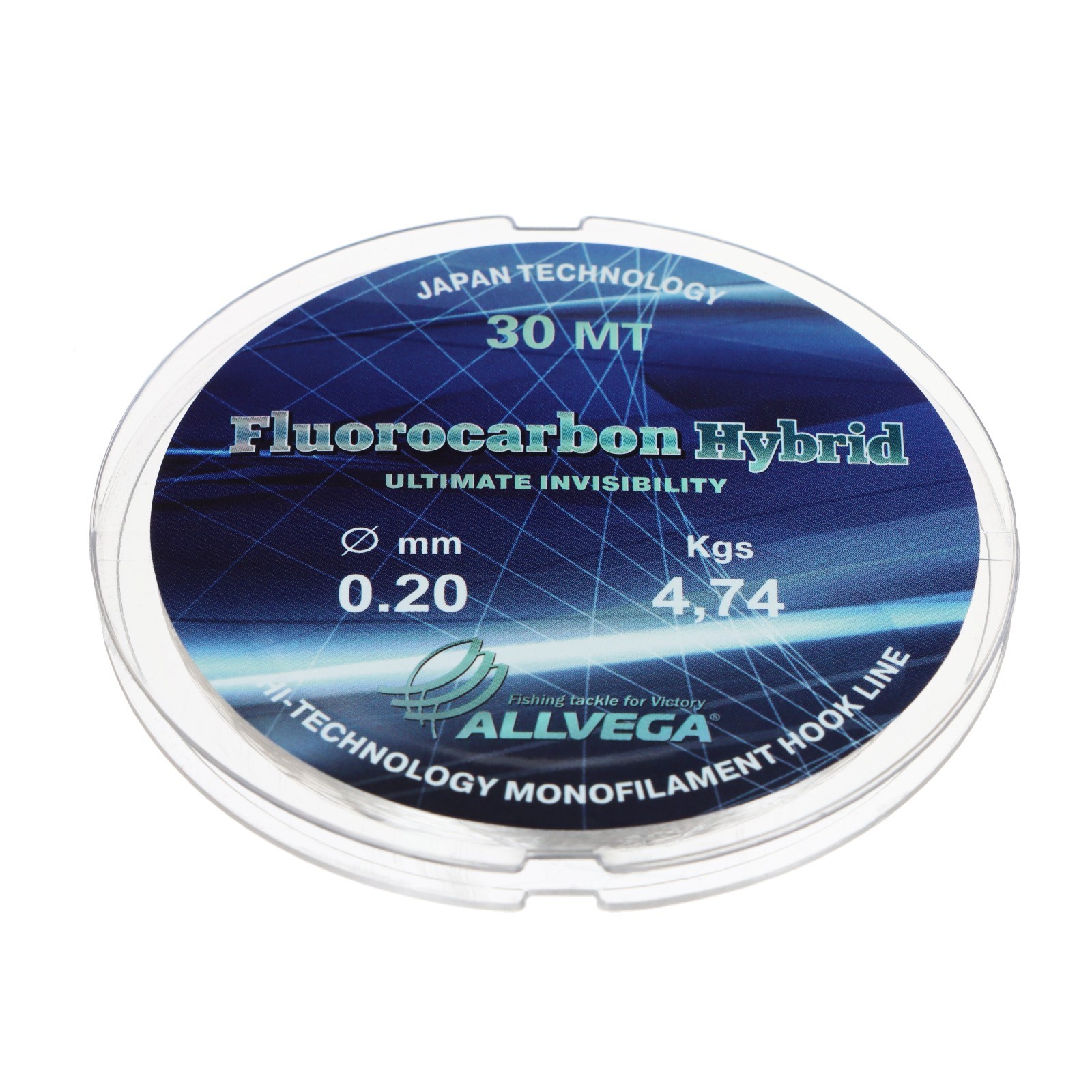 Леска "Fluorocarbon Hybrid", флюорокарбон 65%, 0.20мм, 30м