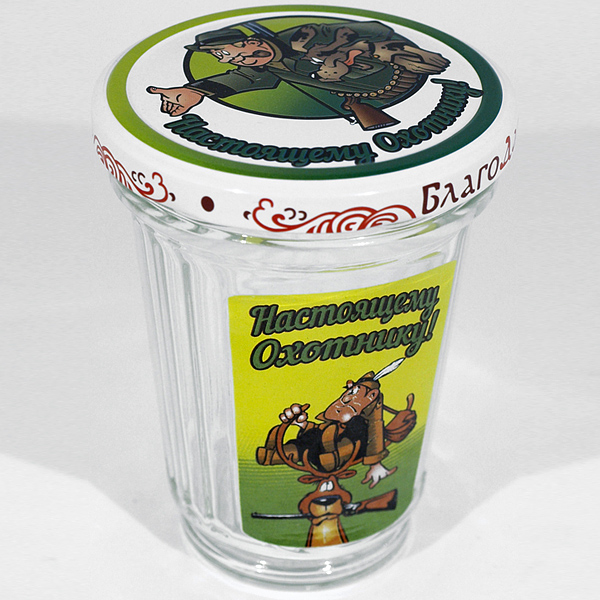 Стакан "Настоящему охотнику" граненый